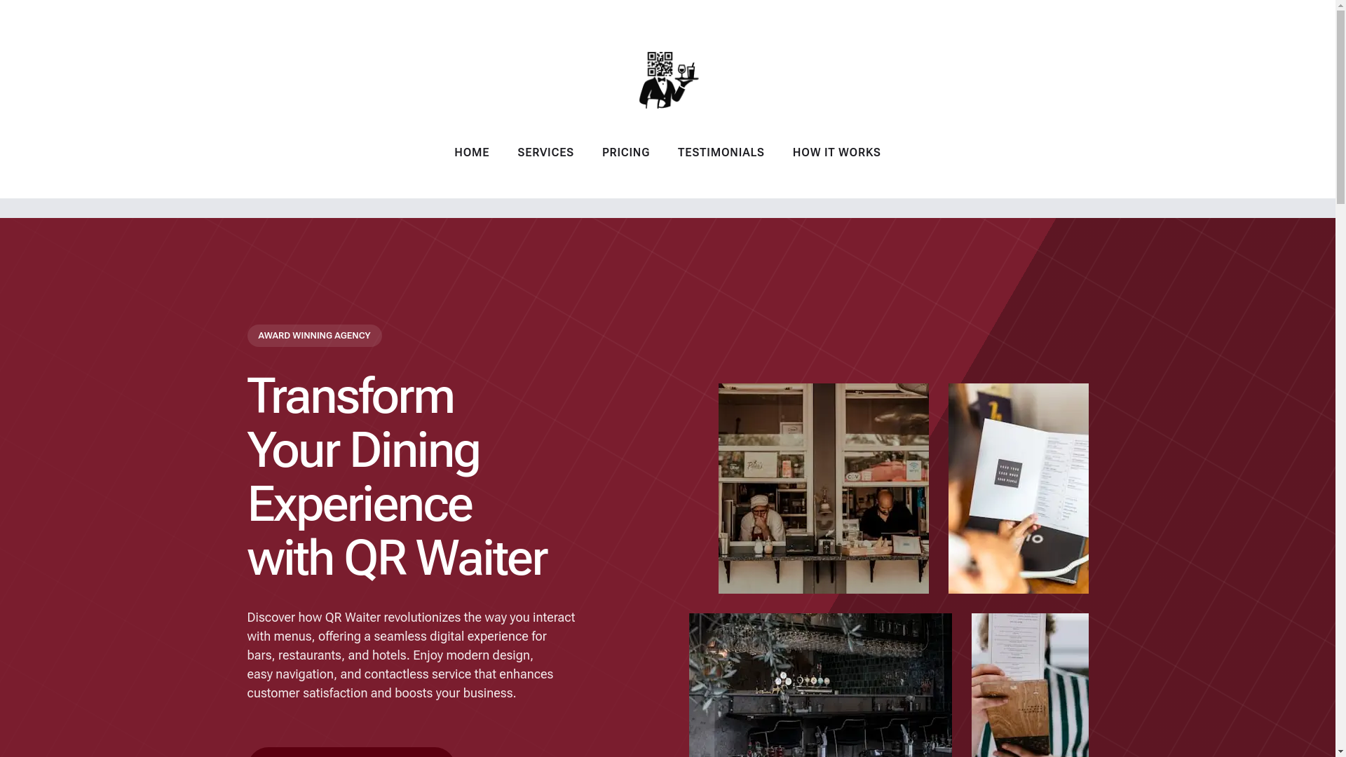 website screenshot of https://qrwaiter.digital/