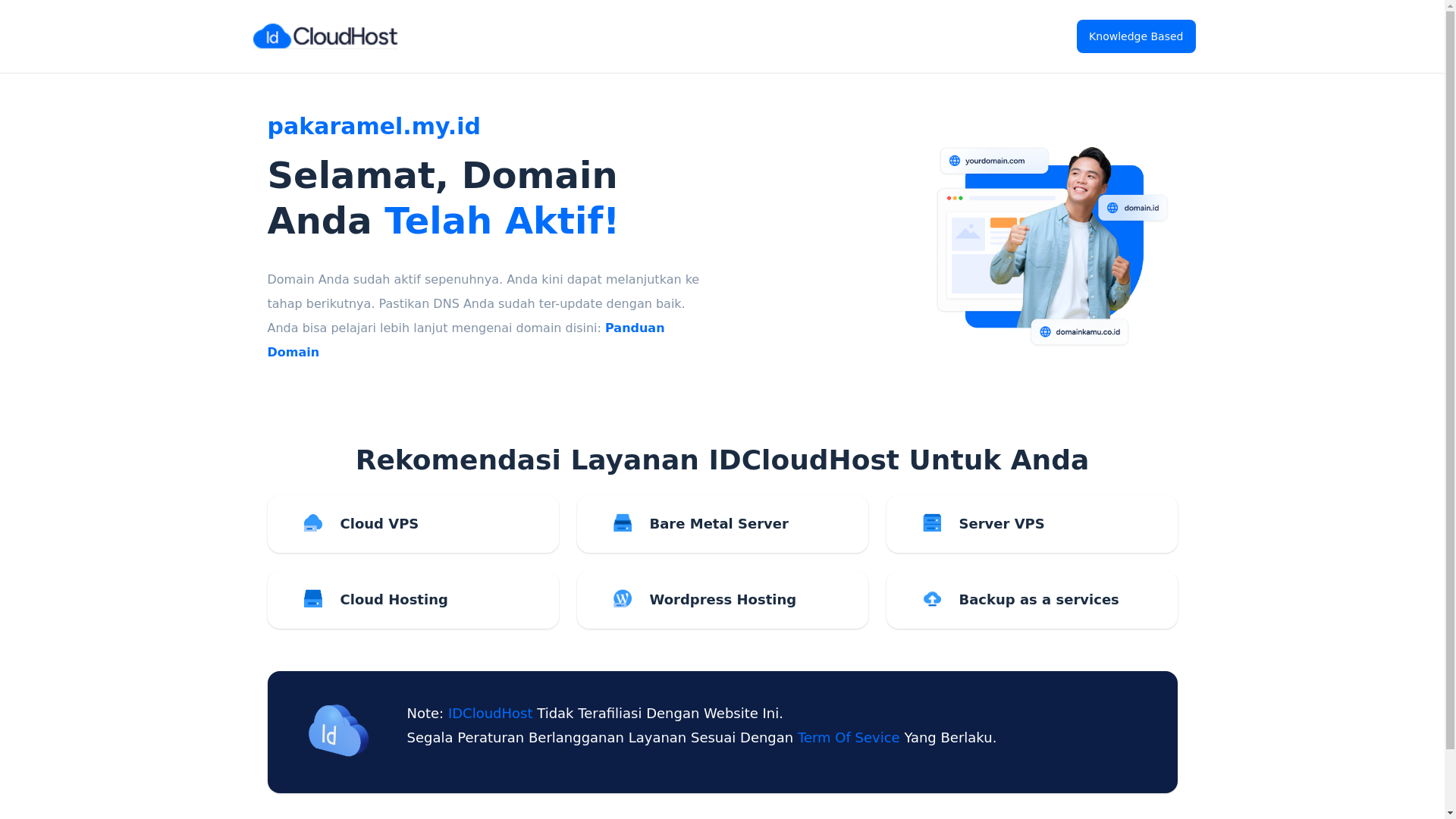 website screenshot of https://pakaramel.my.id/