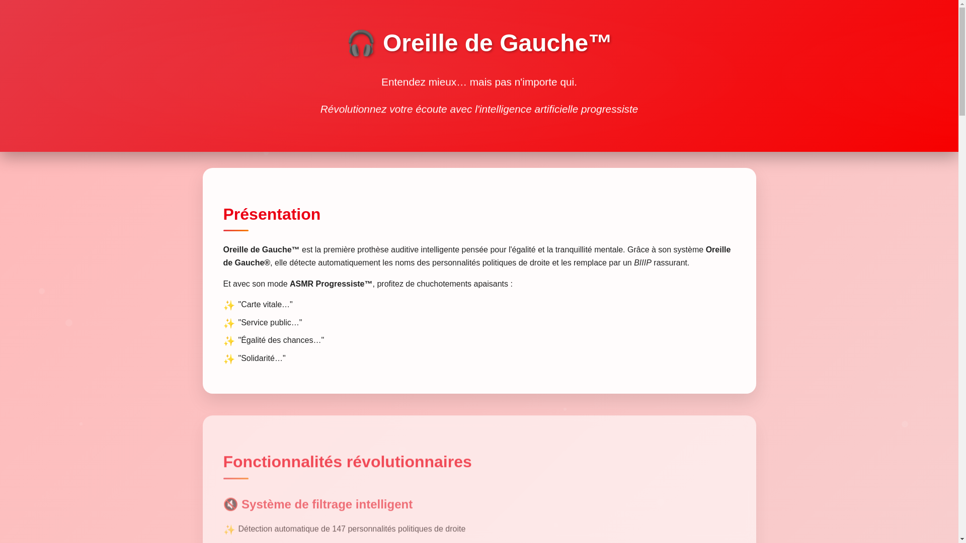 website screenshot of https://oreilledegauche.fr/