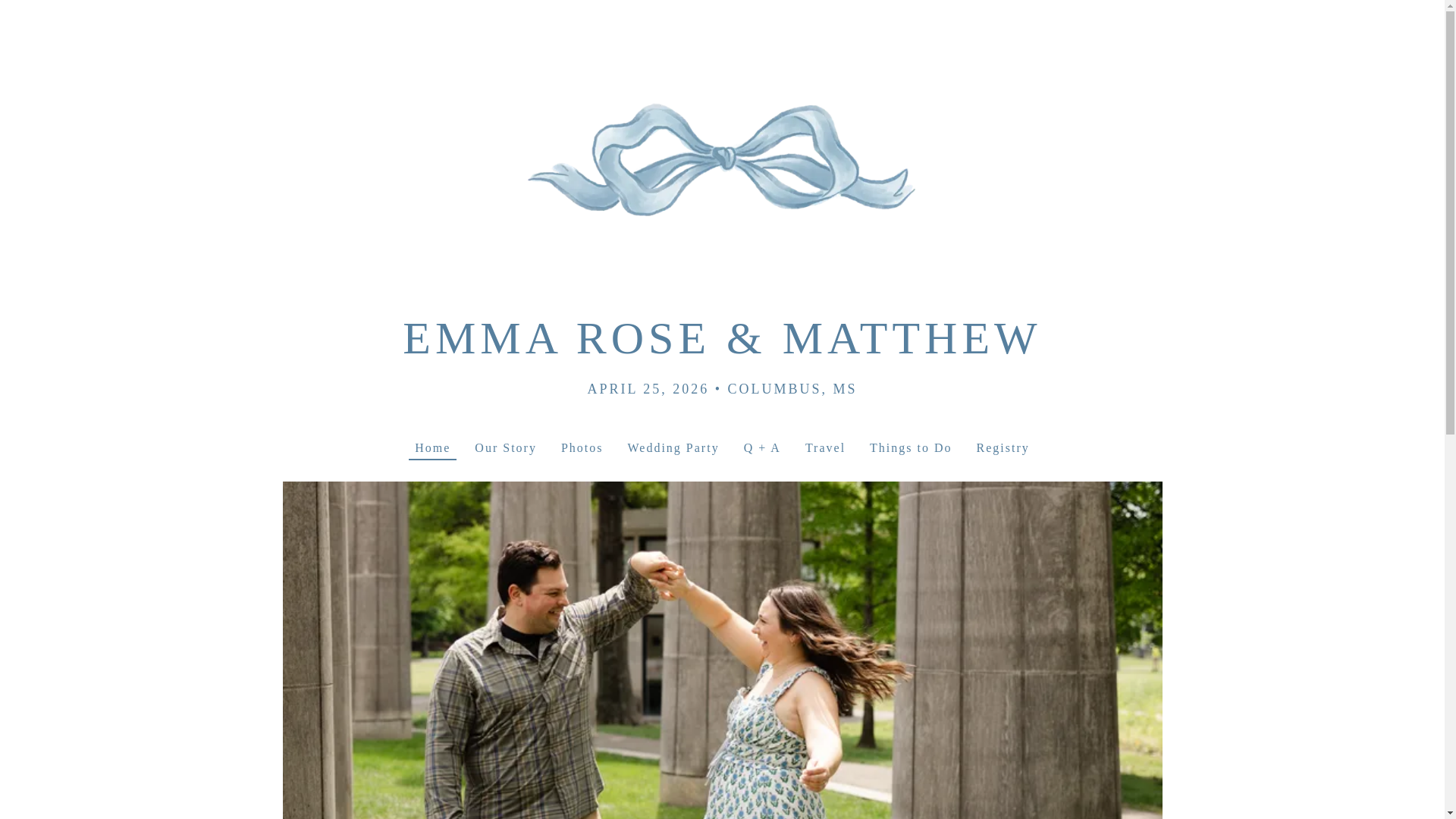 website screenshot of https://emmaroseandmatthew.com/