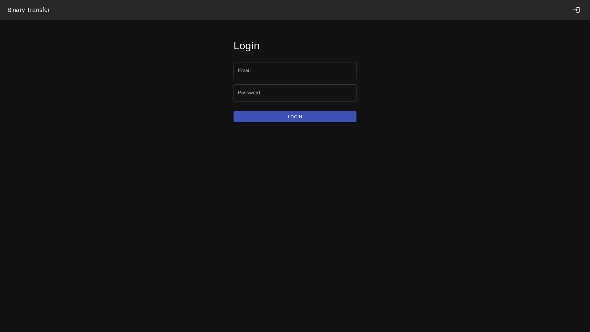 website screenshot of https://binary-transfer.pages.dev/
