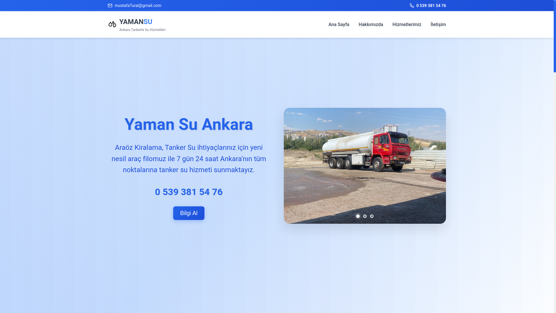 website screenshot of https://yamansu.com.tr/