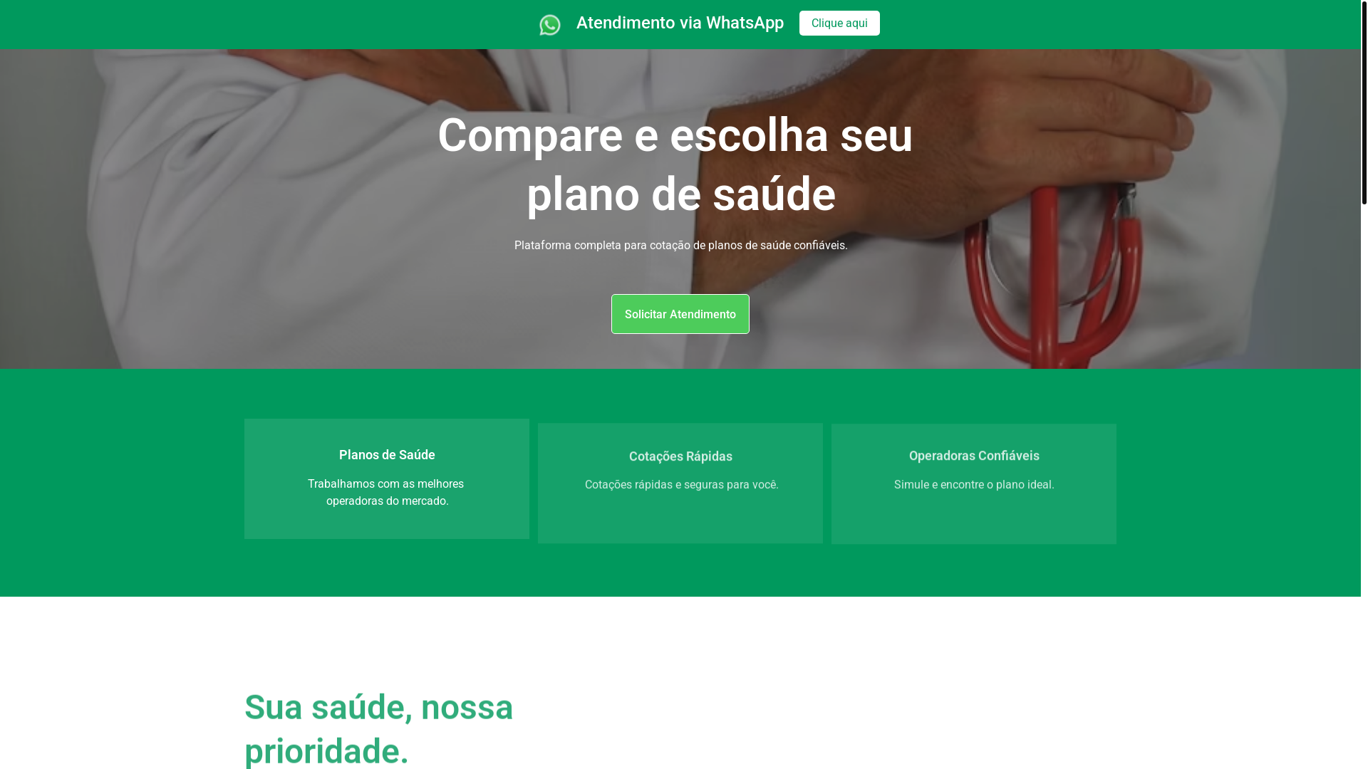 website screenshot of https://centralplanosdesaude.site/