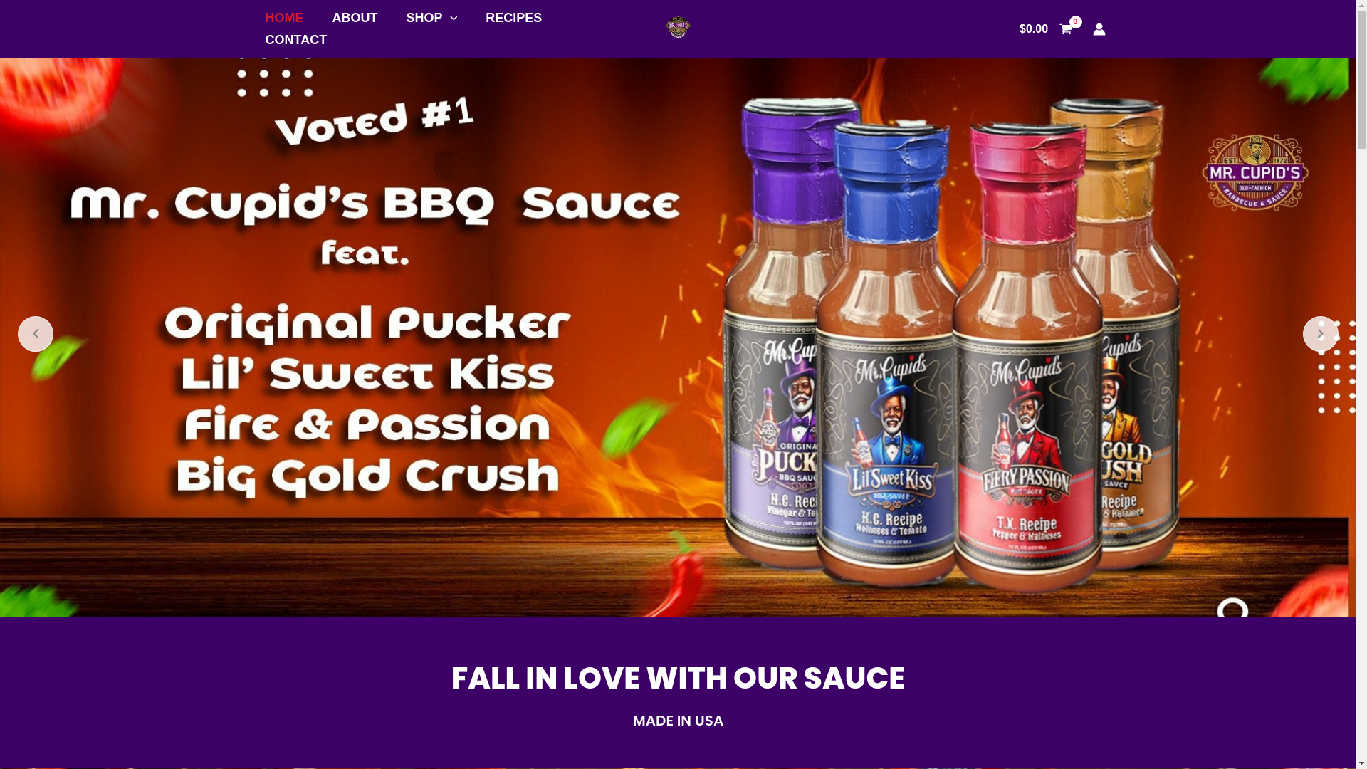 website screenshot of https://cupidsbbq.com