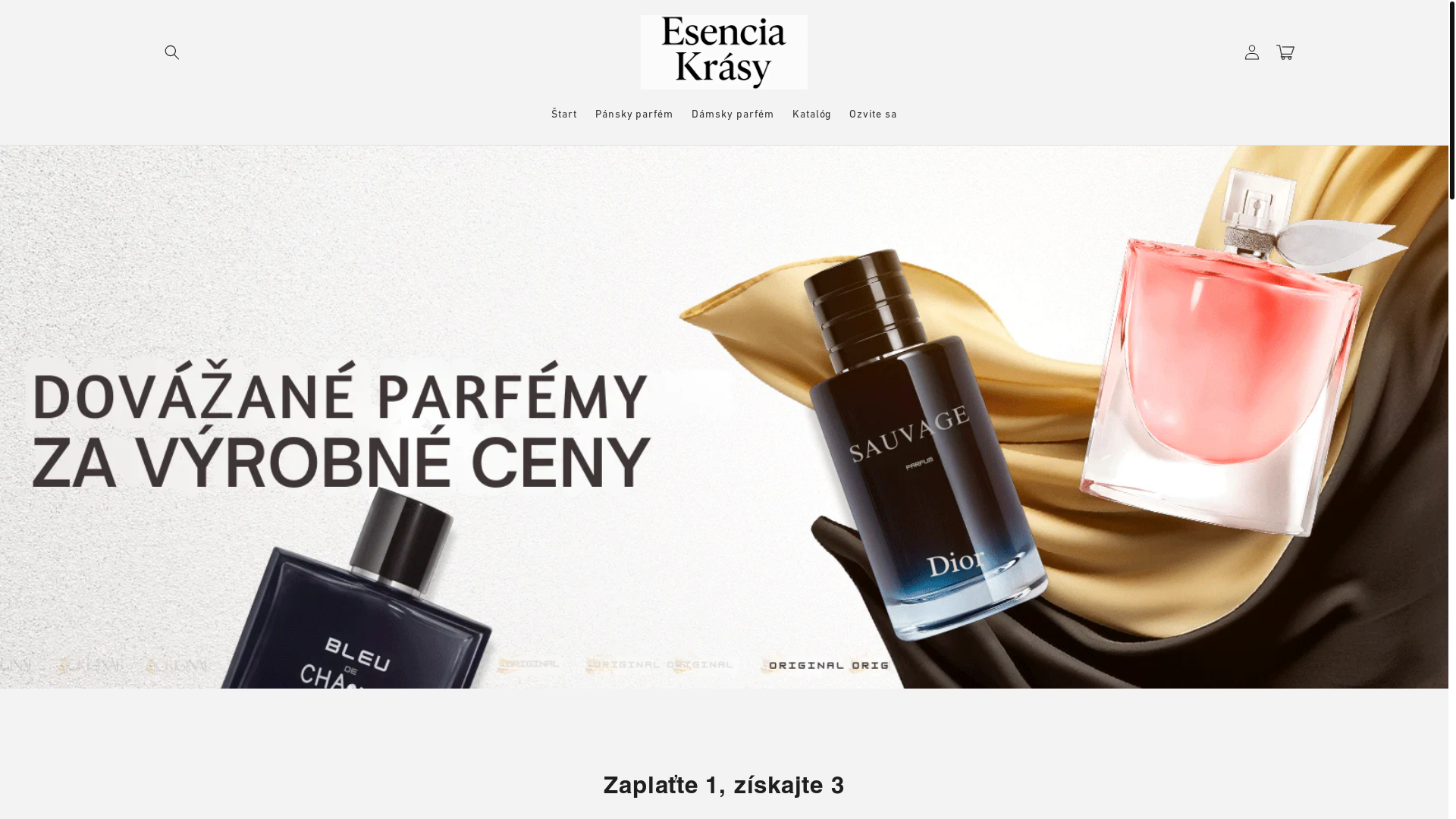 website screenshot of https://esenciakrasyzl.online/