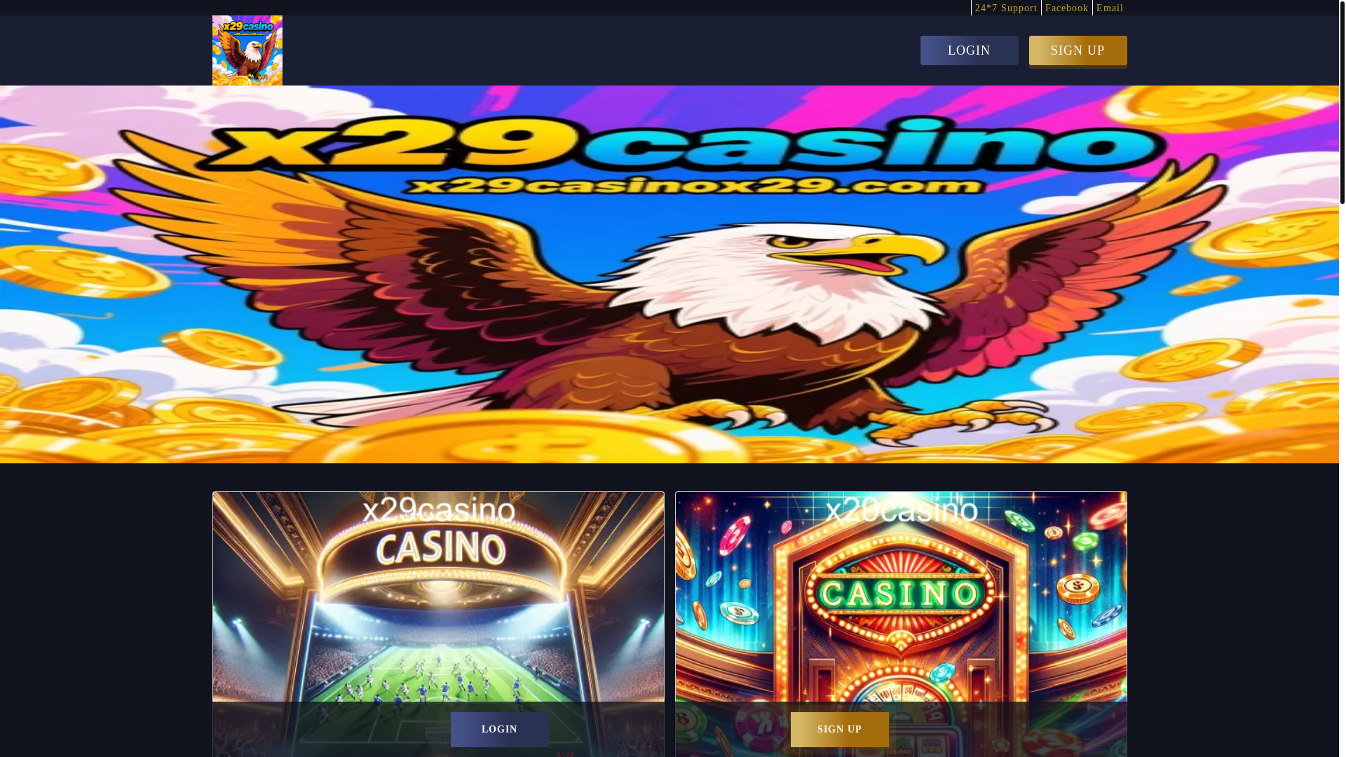 website screenshot of https://x29casinox29.com/
