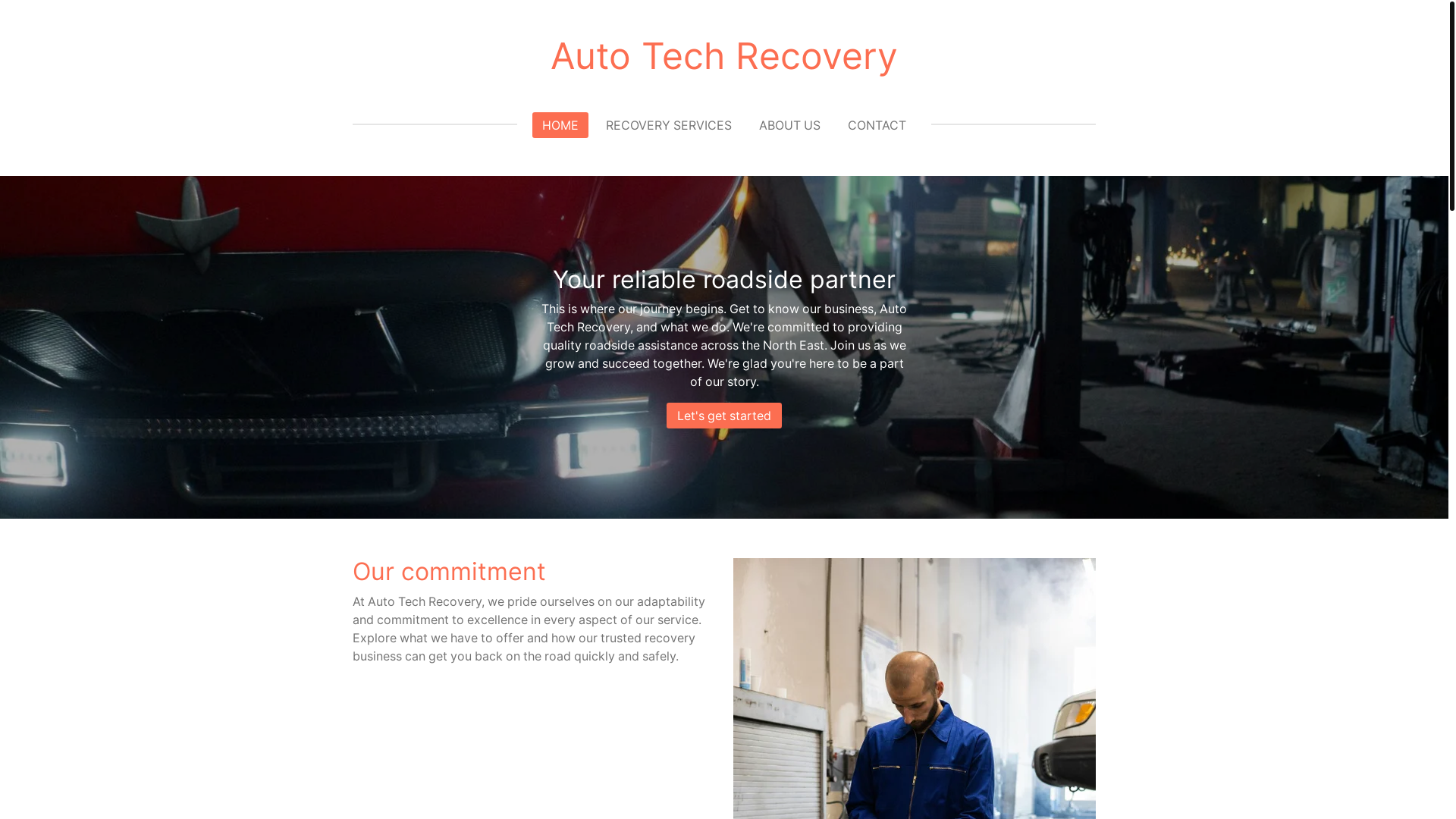 website screenshot of https://autotechrecovery.co.uk/