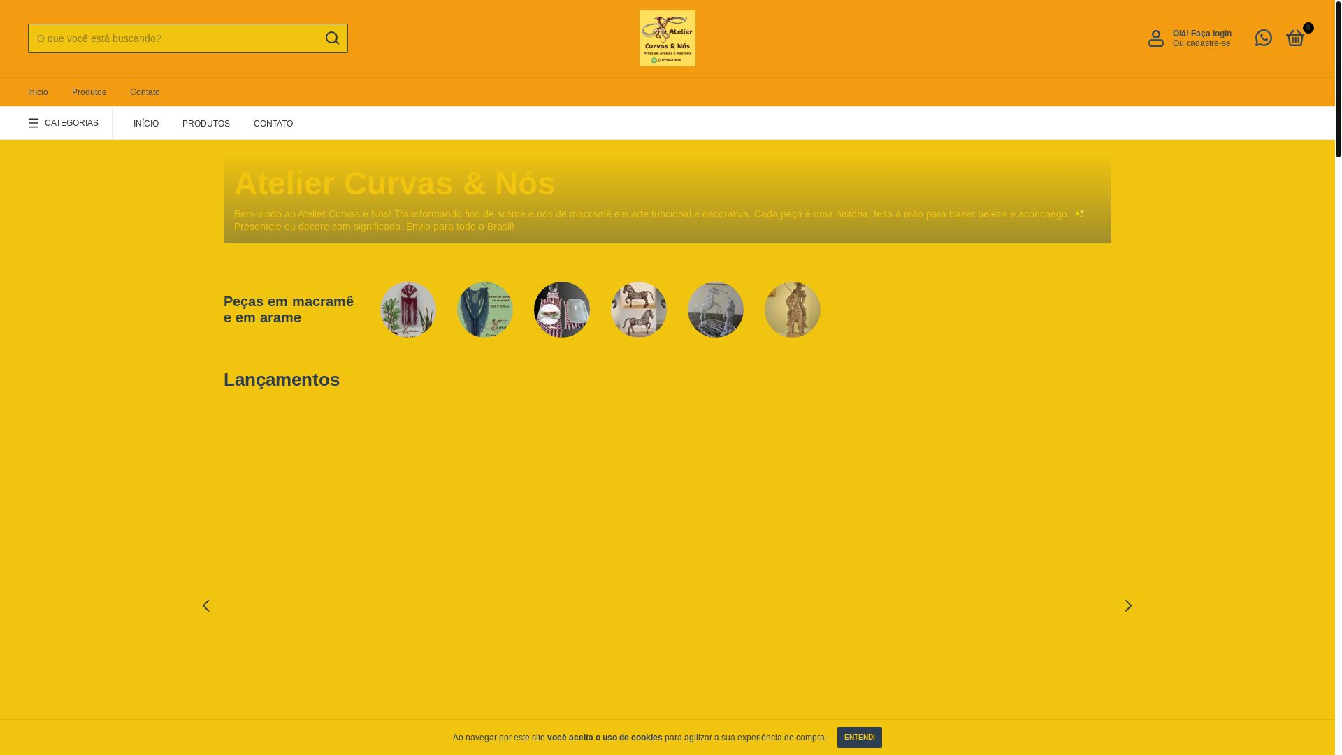website screenshot of https://ateliercurvasenos.art.br/