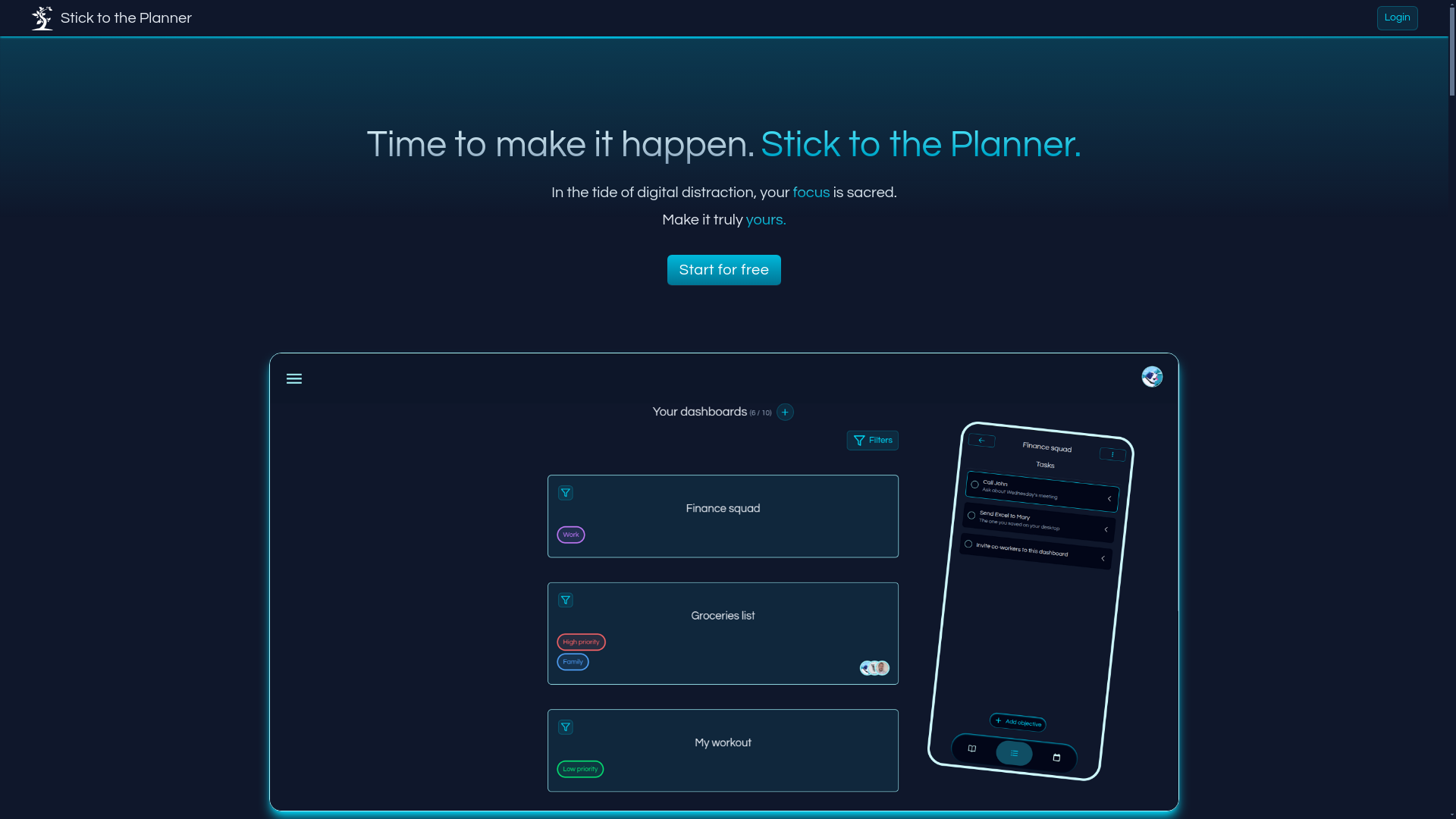 website screenshot of https://sticktotheplannerapp.pages.dev/