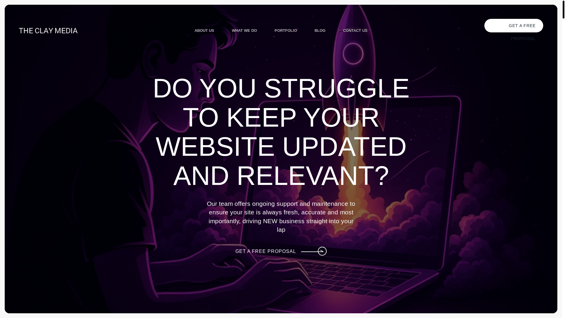 website screenshot of https://claymediadevexperts.com/