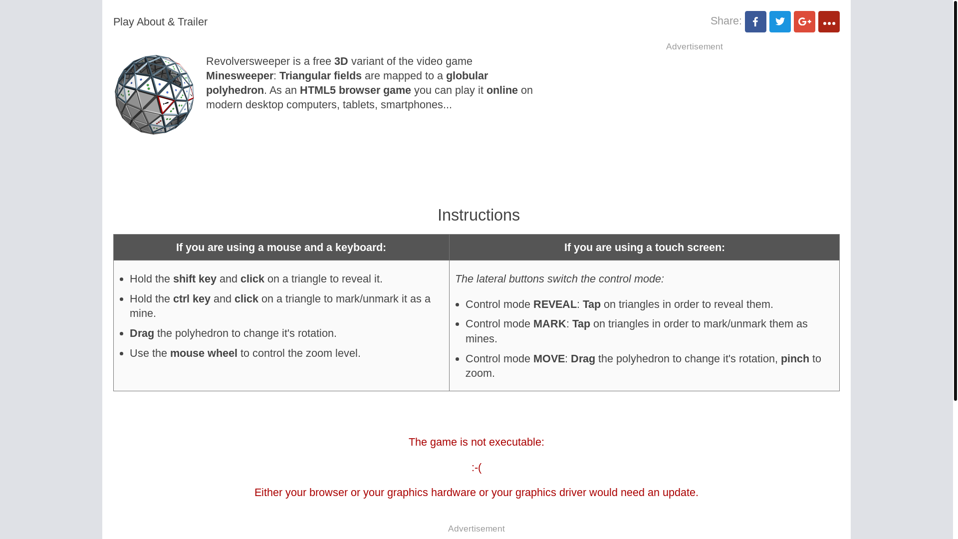 website screenshot of https://revolversweeper-com.pages.dev/
