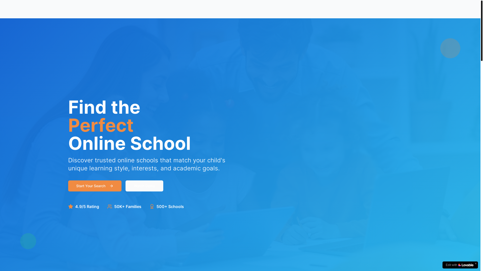 website screenshot of https://ukonlineschoolreview.co.uk/