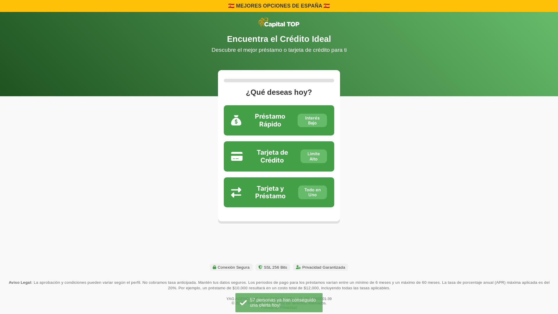 website screenshot of https://creditoclaromx.shop/