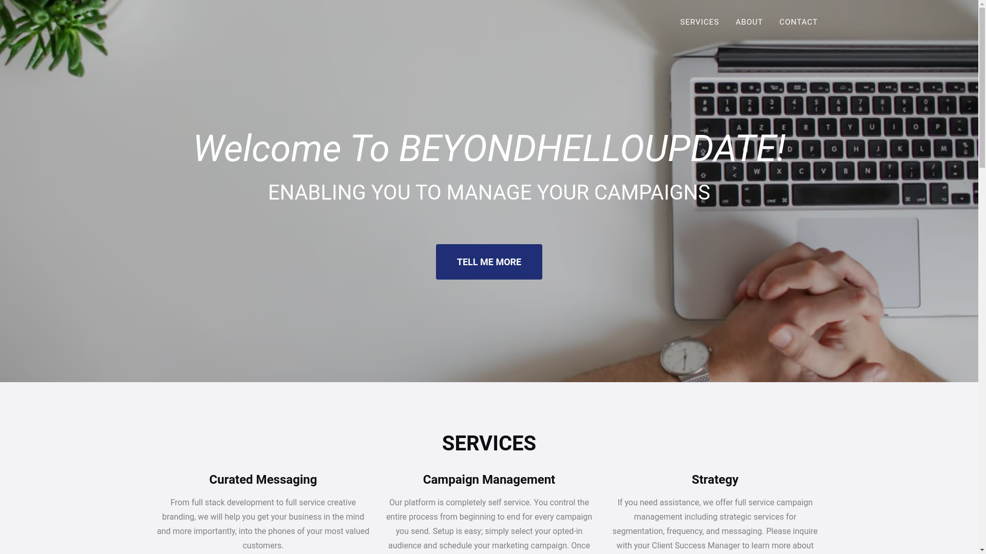 website screenshot of https://beyondhelloupdate.com/