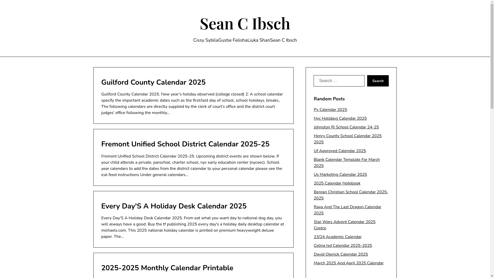 website screenshot of https://seancibsch.pages.dev/