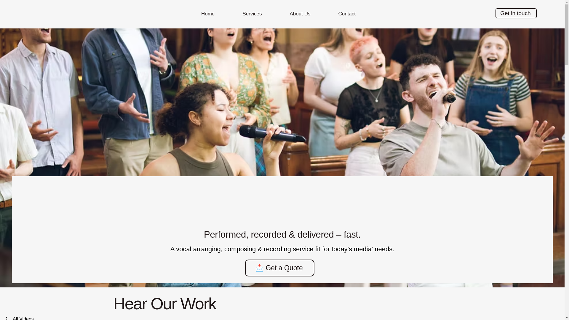 website screenshot of https://thevocalhouse.co.uk/