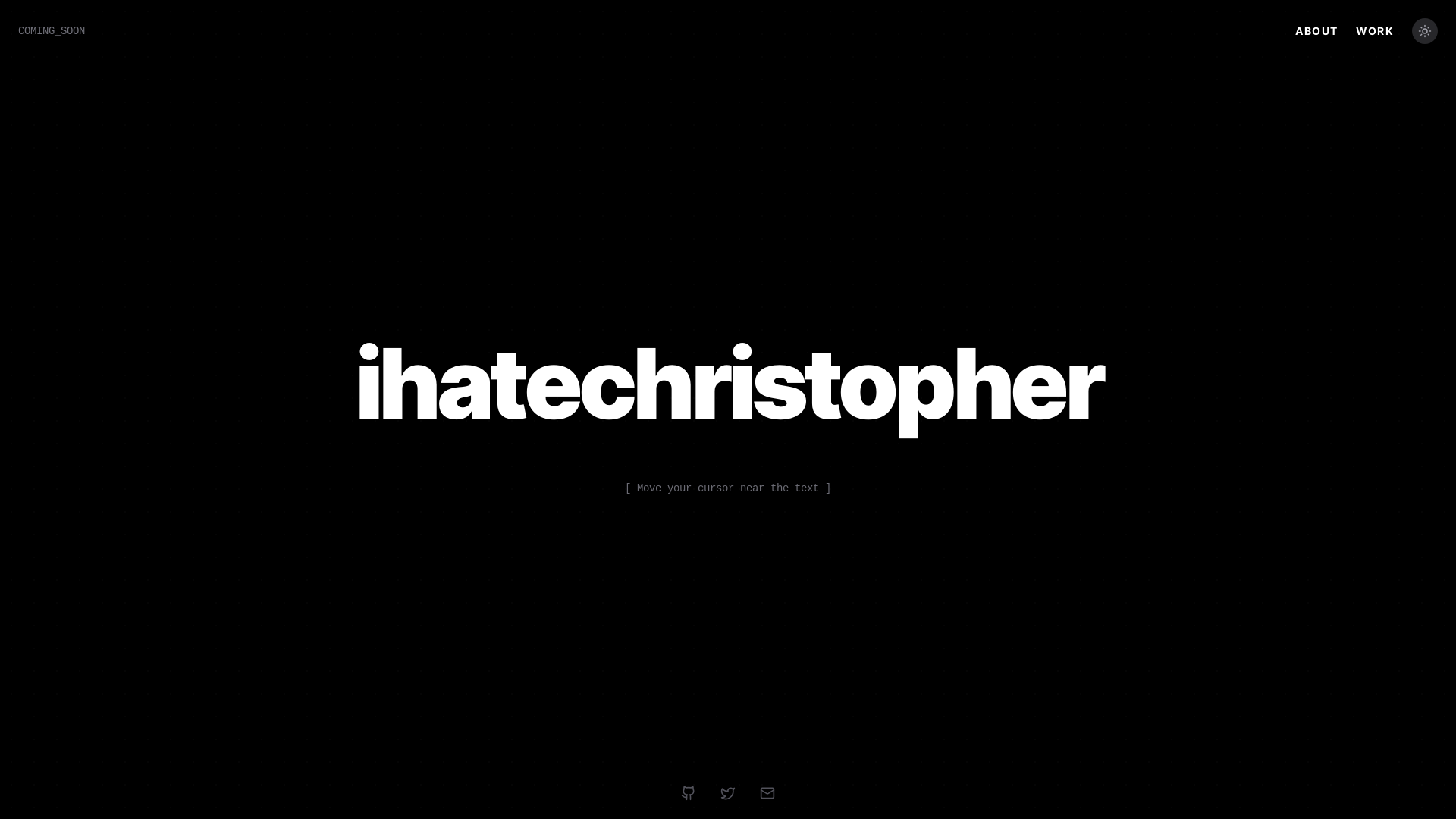 website screenshot of https://ihatechristopher.com/