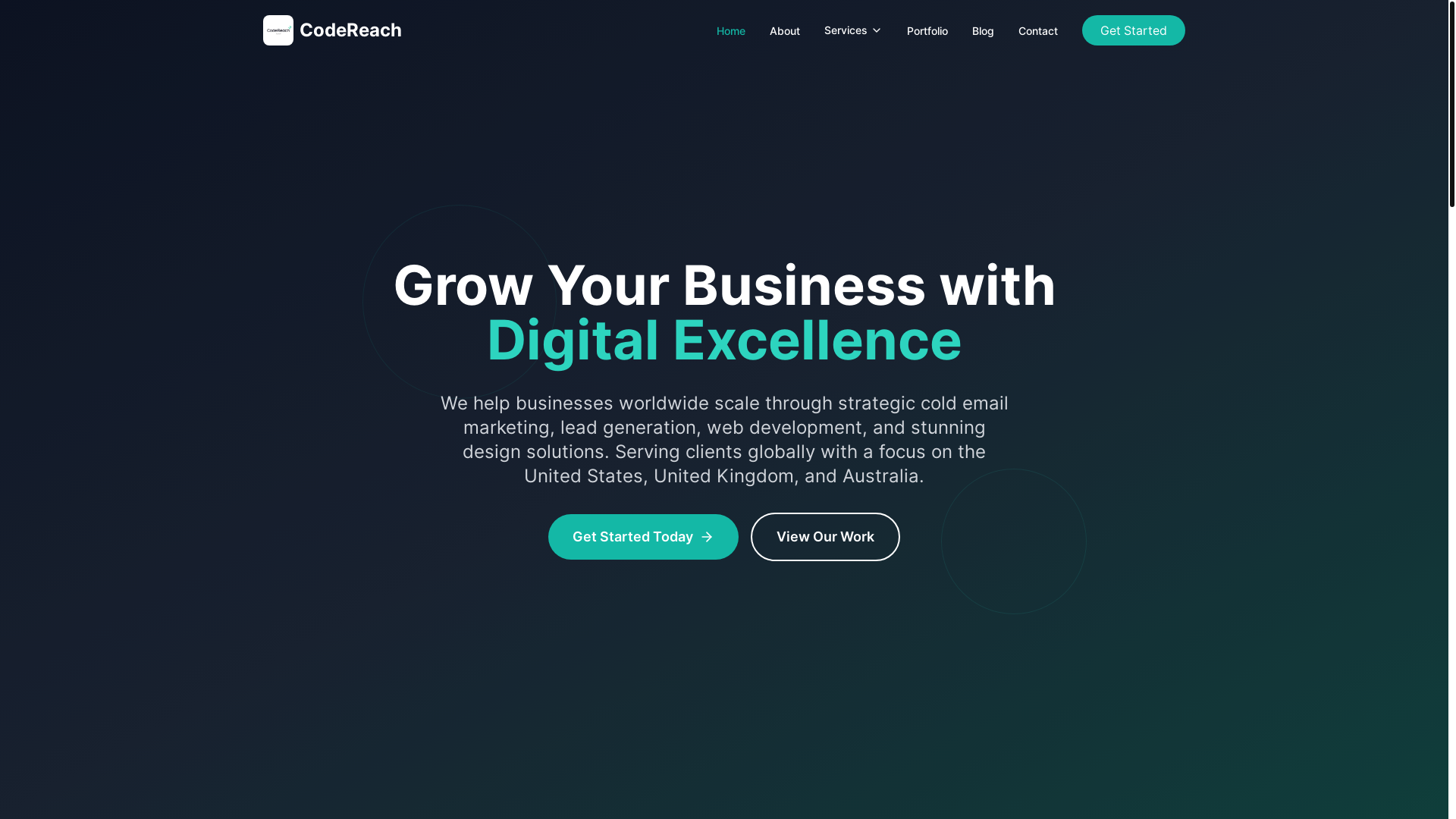 website screenshot of https://code-reach.com/
