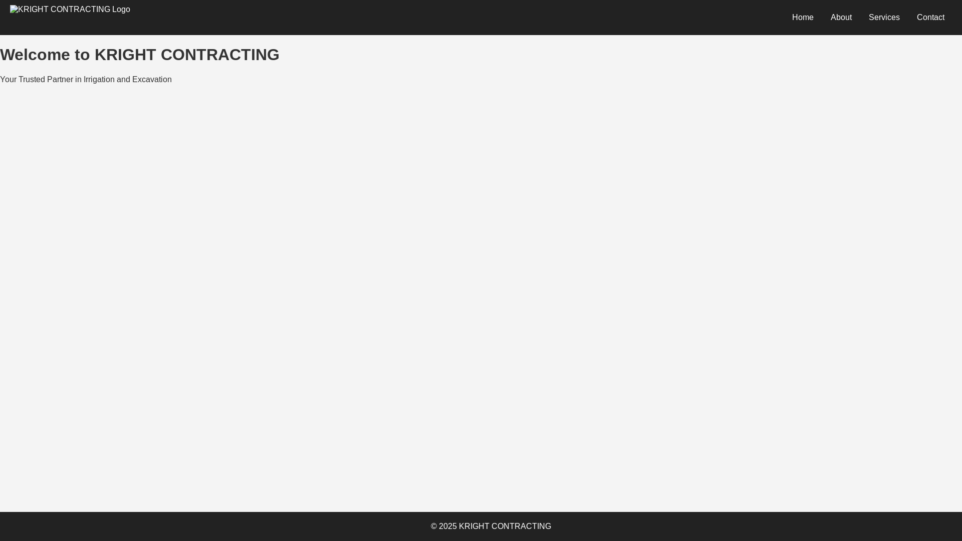website screenshot of https://krightcontracting.com/