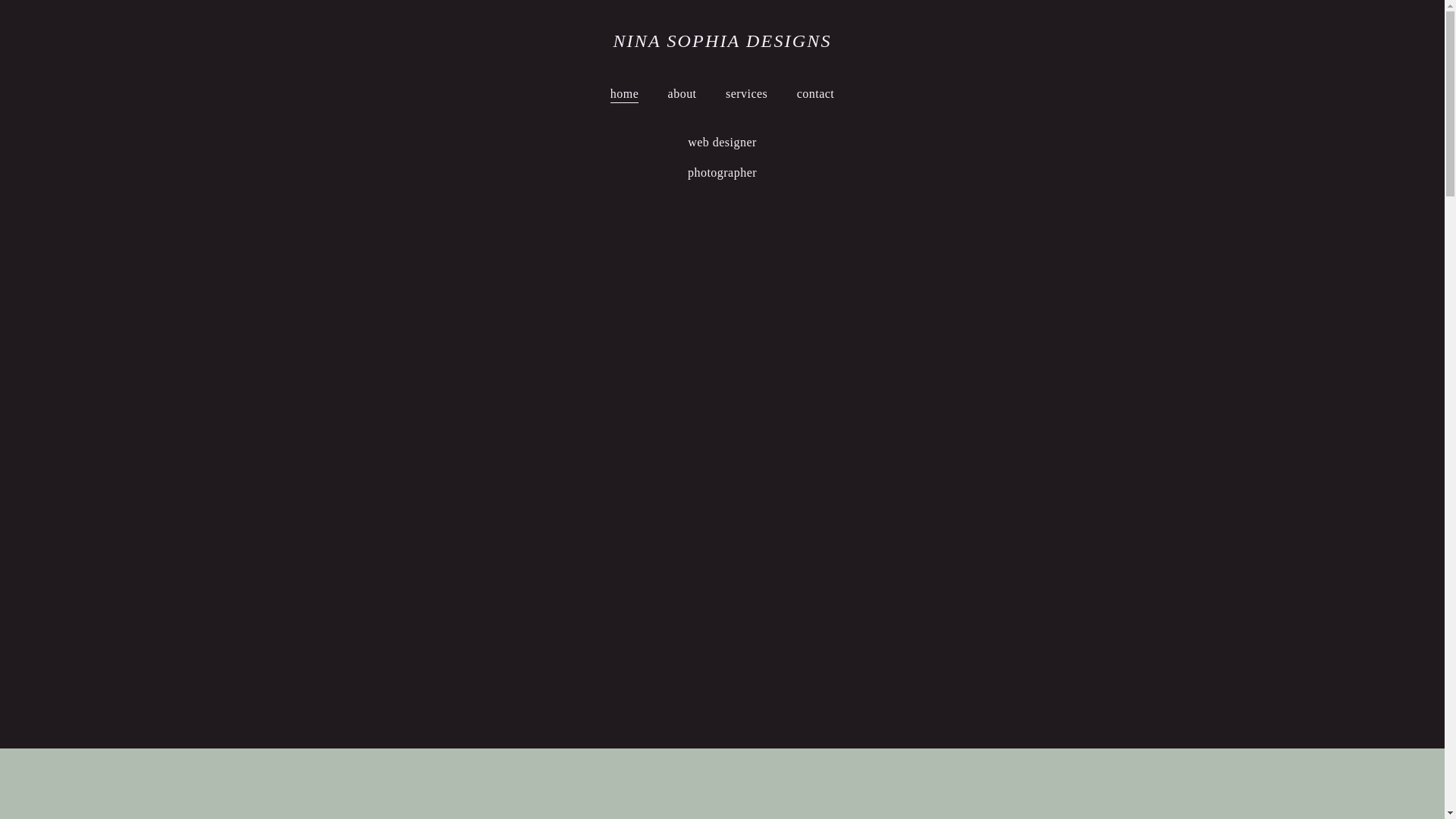 website screenshot of https://ninasophiadesigns.com/