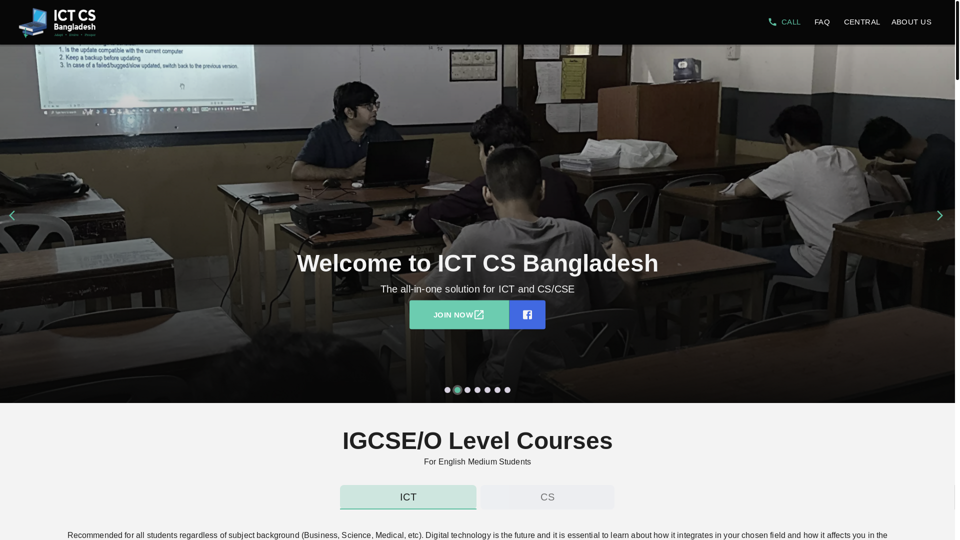 website screenshot of https://ictcsbd-landing.pages.dev/