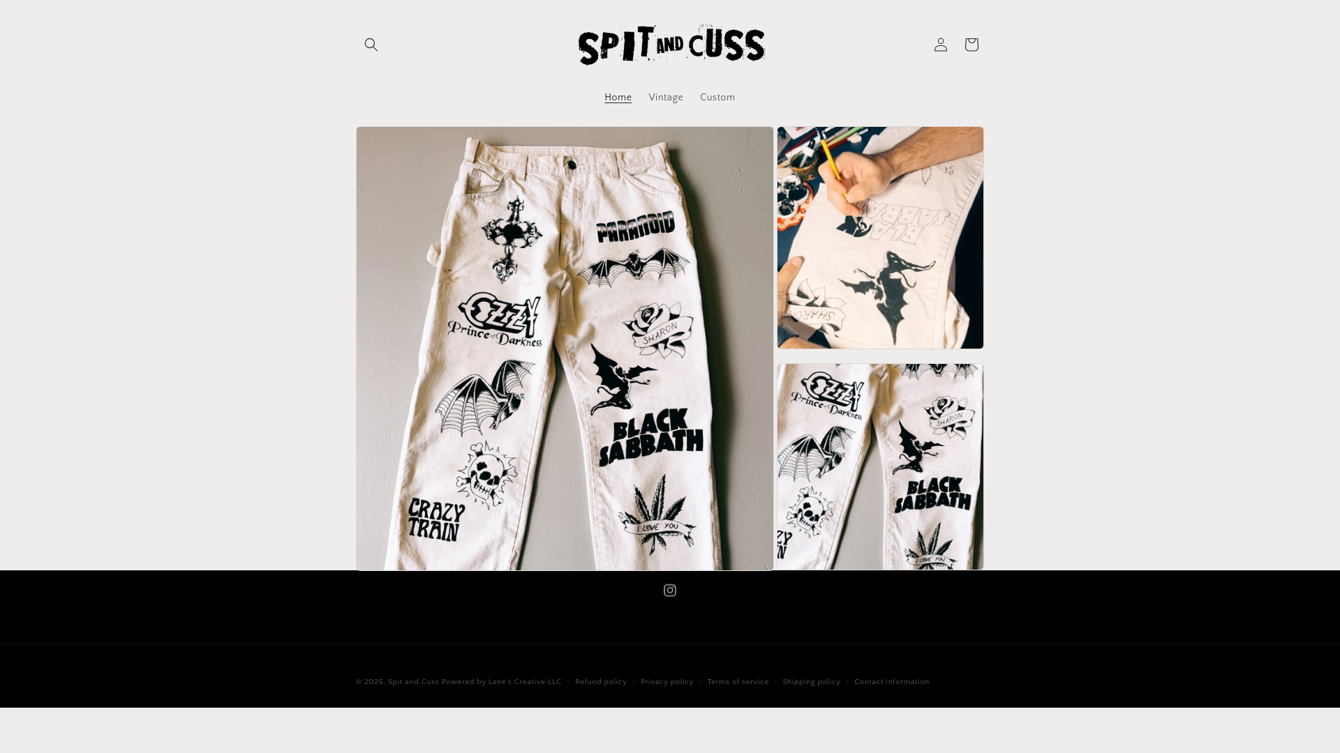 website screenshot of https://spitandcuss.com/