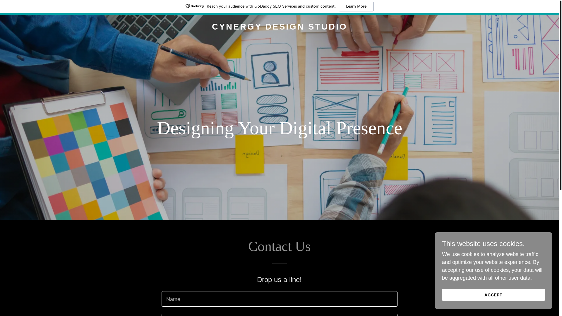 website screenshot of https://cynergydesignstudio.com/
