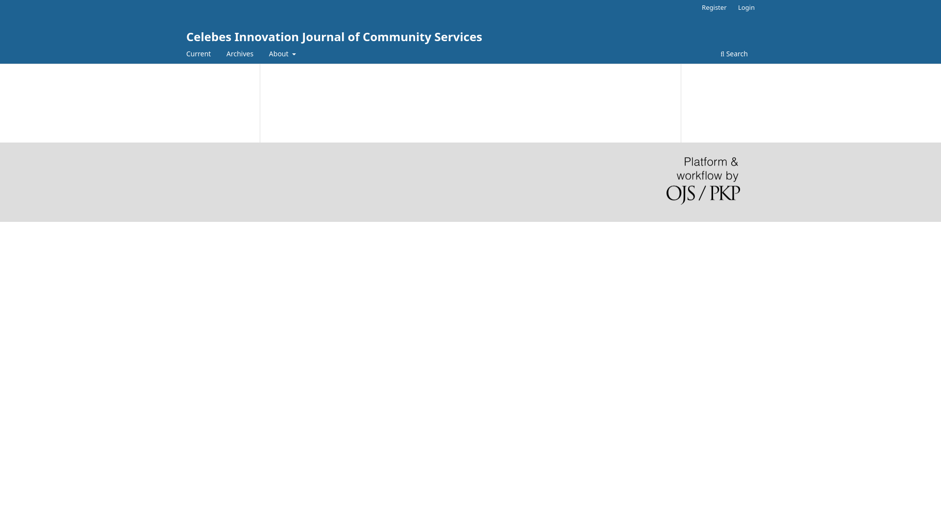 website screenshot of https://celebesinnovationjournalofcommunityservices.com/