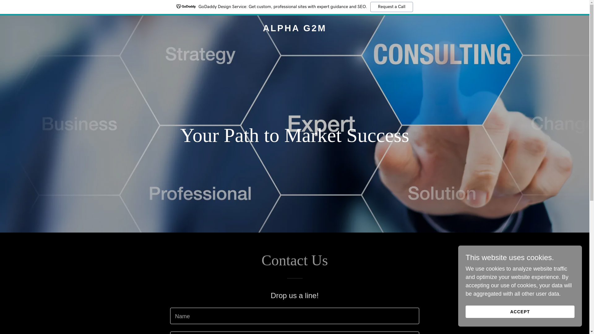 website screenshot of https://alphag2m.com/