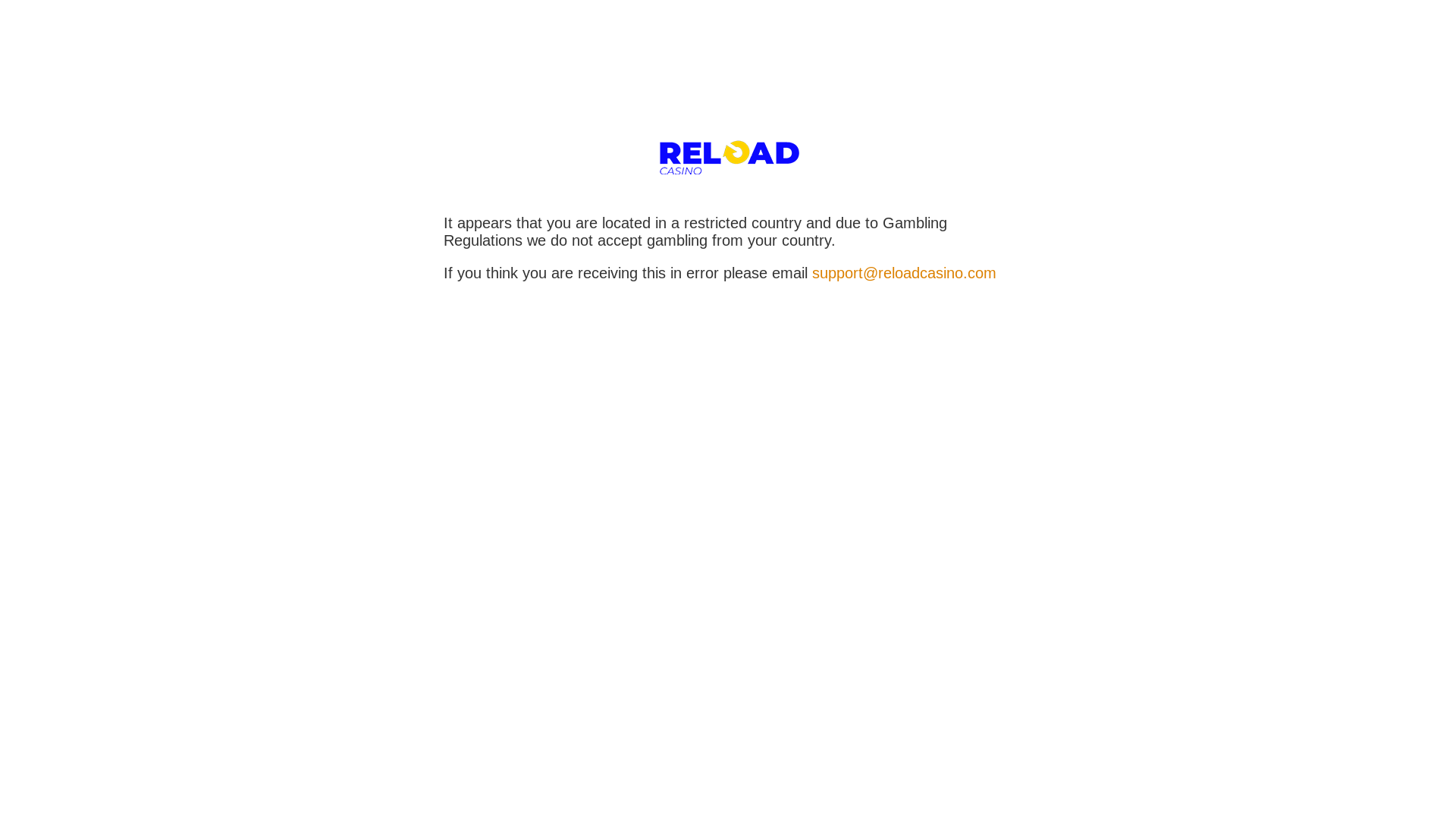 website screenshot of https://reloadcasino.live/