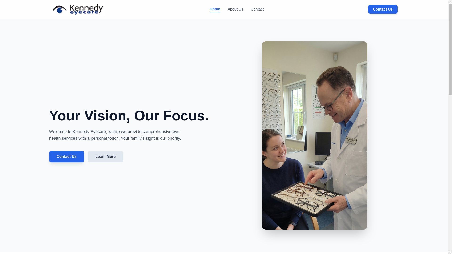 website screenshot of https://kennedyeyecare.pages.dev/