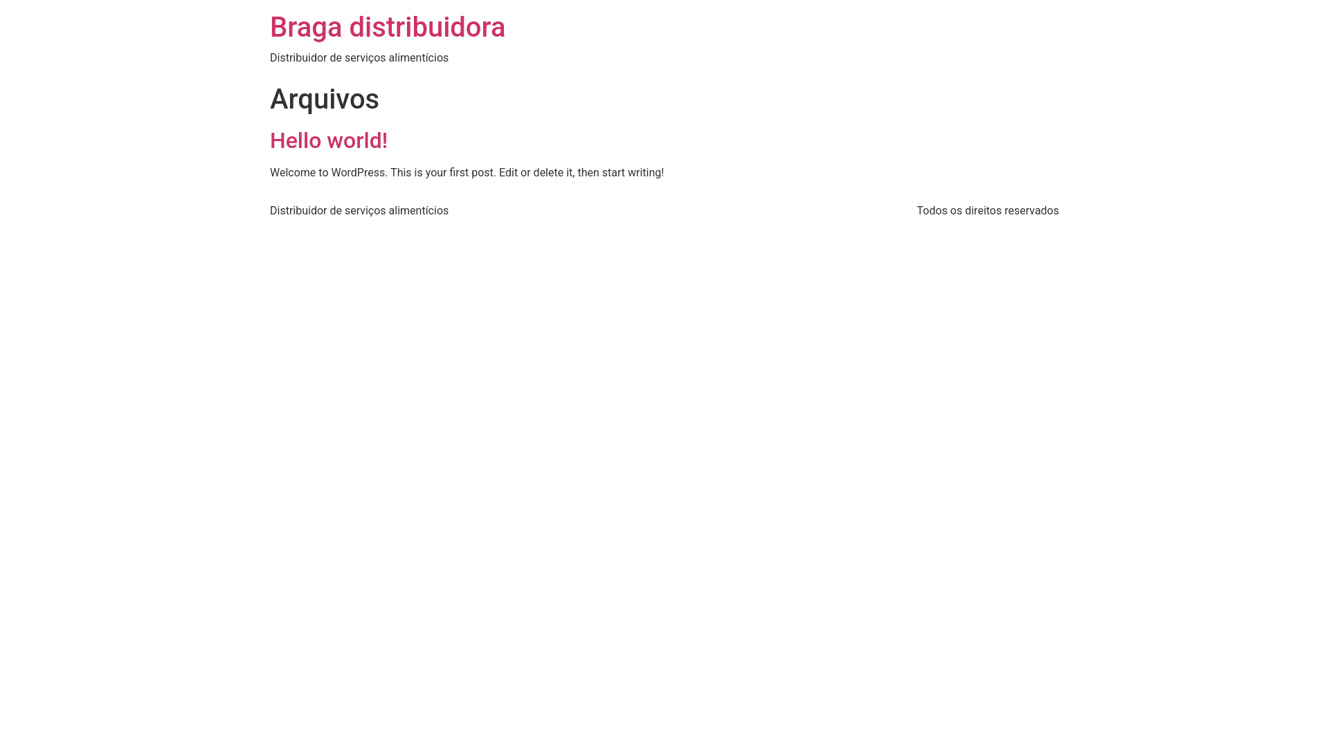 website screenshot of https://bragadistribuidora.com.br/
