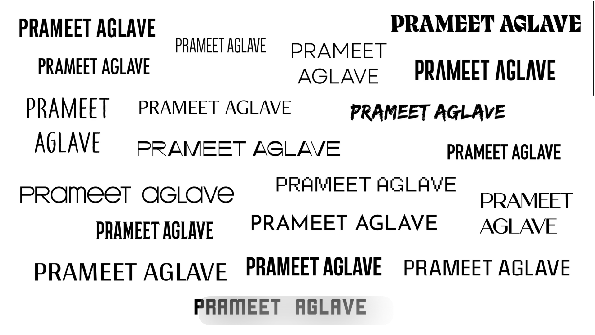 website screenshot of https://prameetaglave.com/