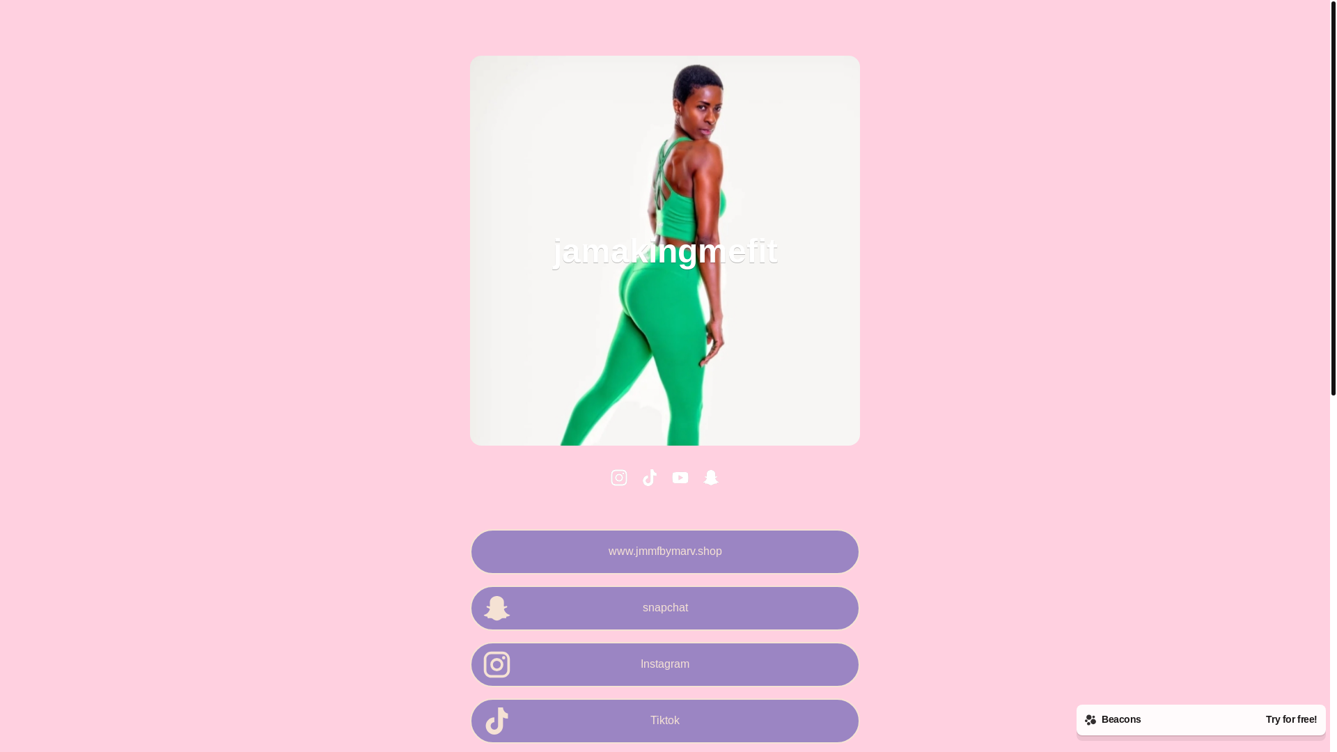website screenshot of https://jamakingmefit.store/