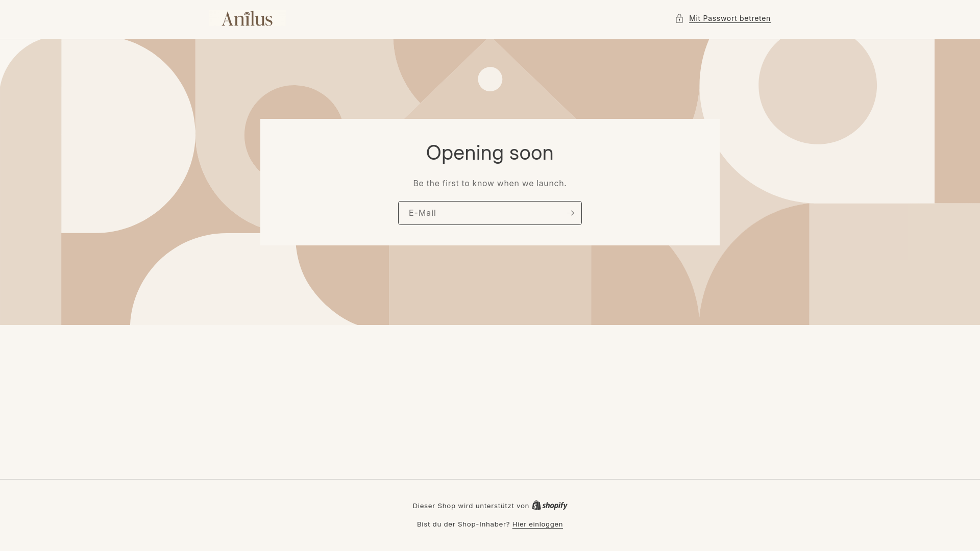 website screenshot of https://anilus-home.de/