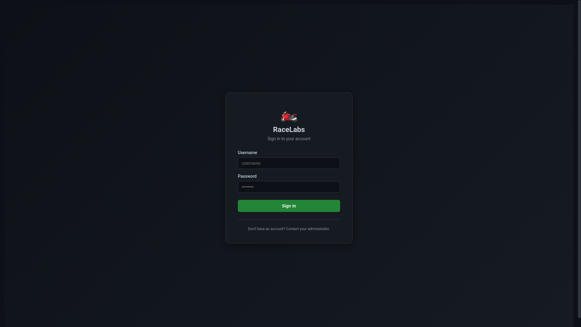 website screenshot of https://racelabs.eu/