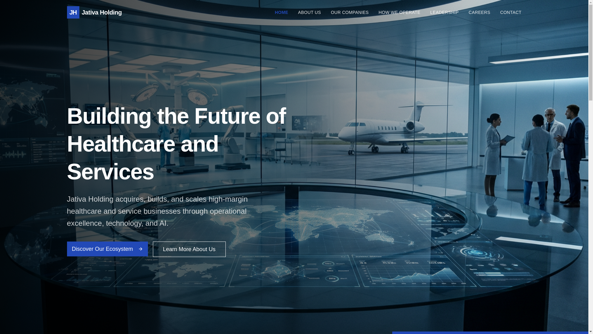 website screenshot of https://jativaholdings.com/