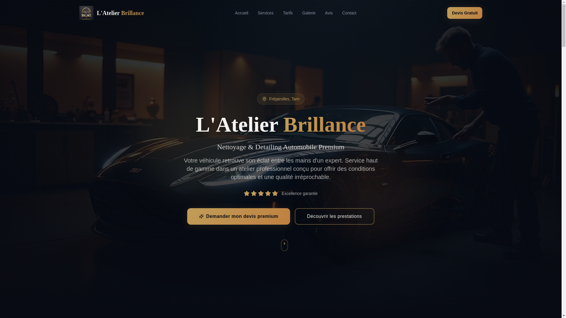 website screenshot of https://latelier-brillance.fr/