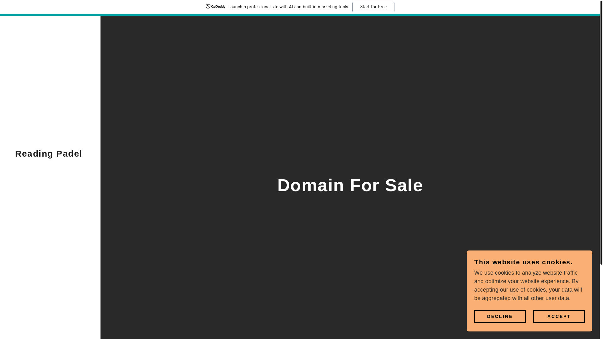 website screenshot of https://readingpadel.co.uk/