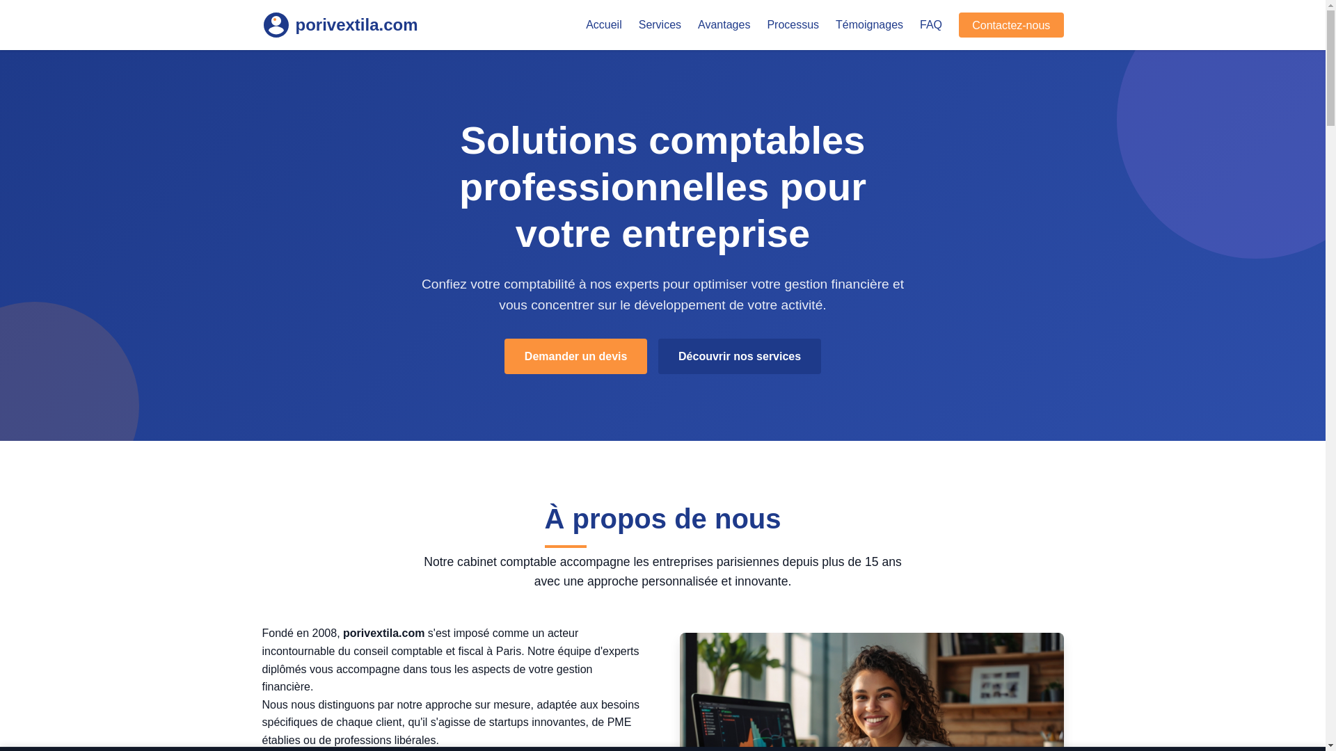 website screenshot of https://porivextila.com/