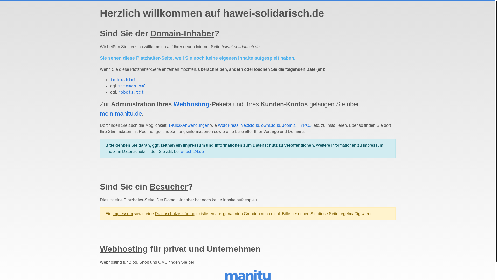 website screenshot of https://hawei-solidarisch.de/