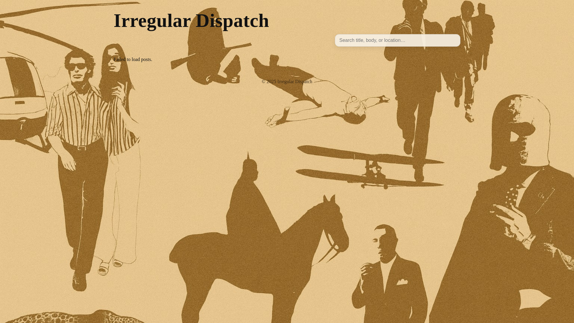 website screenshot of https://irregular-dispatch-v5.pages.dev/