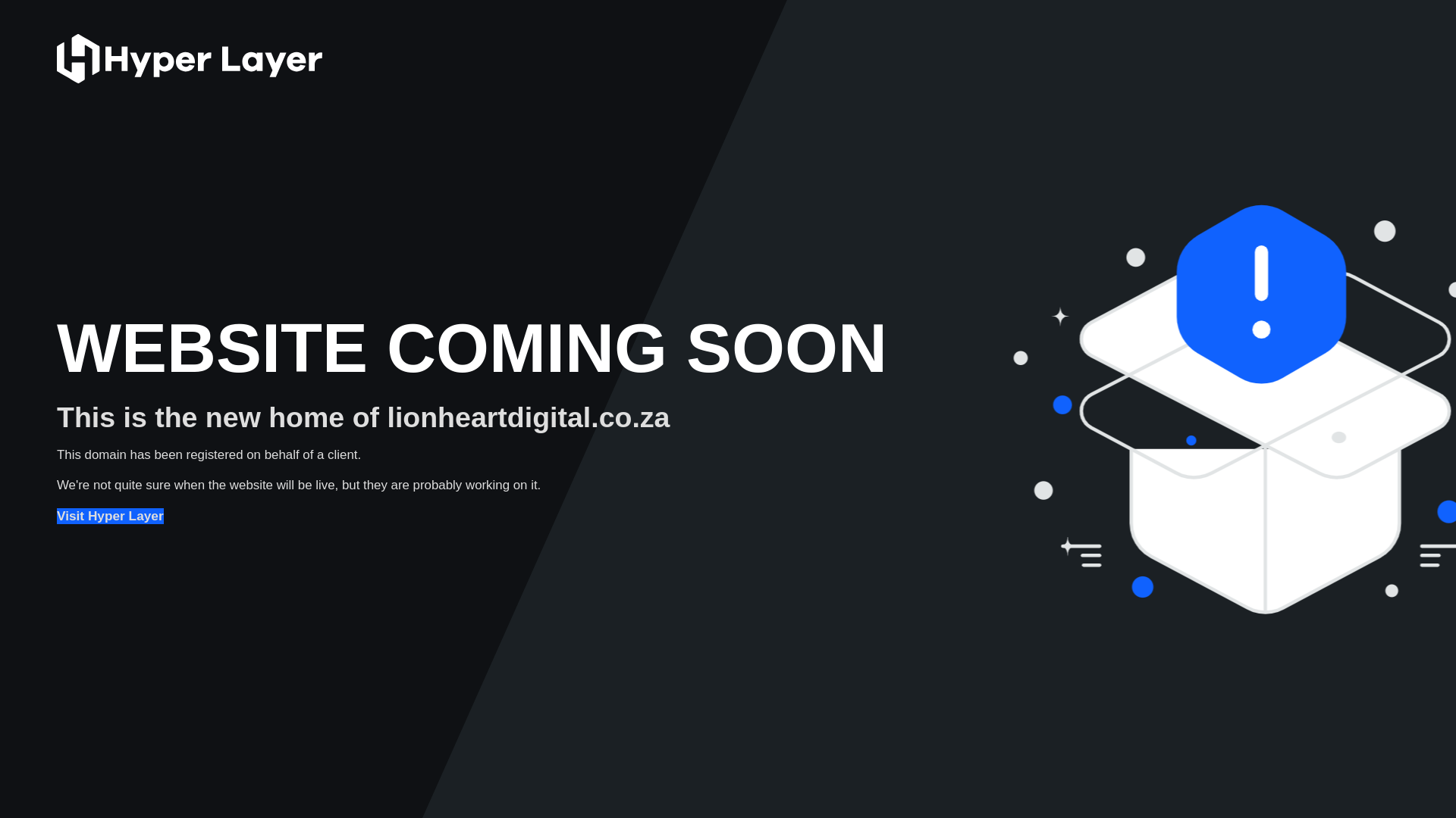 website screenshot of https://lionheartdigital.co.za/