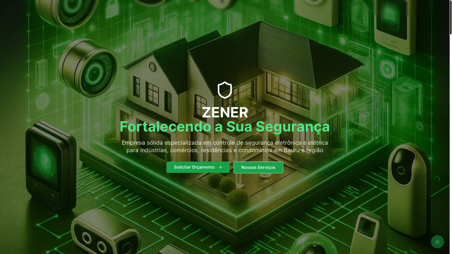 website screenshot of https://zenerseguranca.com.br/