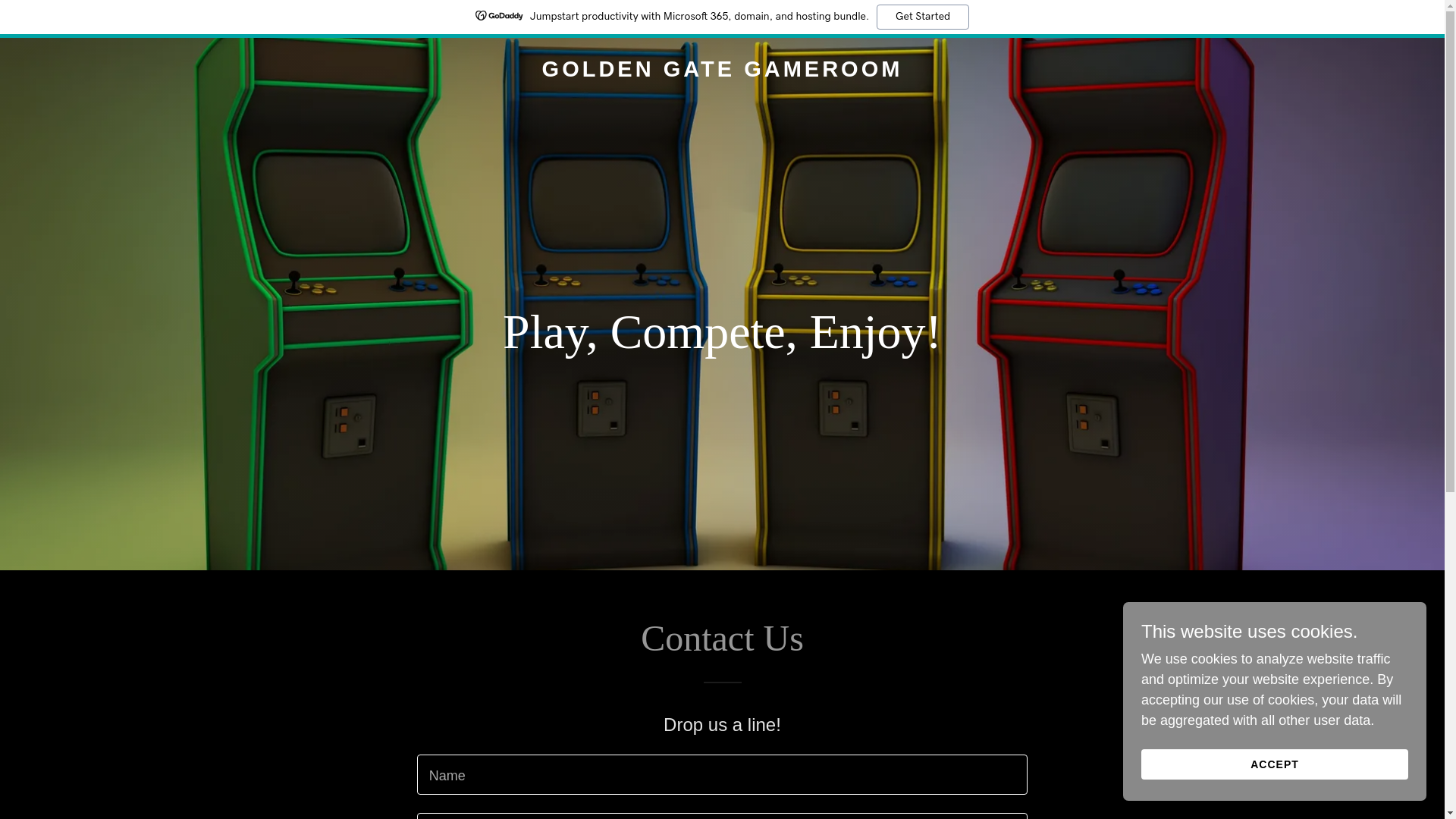 website screenshot of https://gggameroom.com/