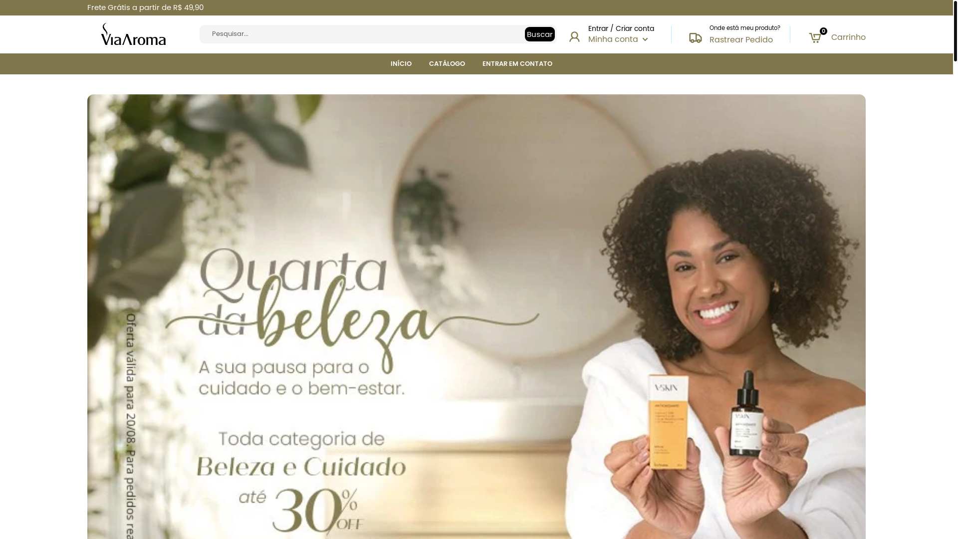 website screenshot of https://lojaviaaroma.shop/