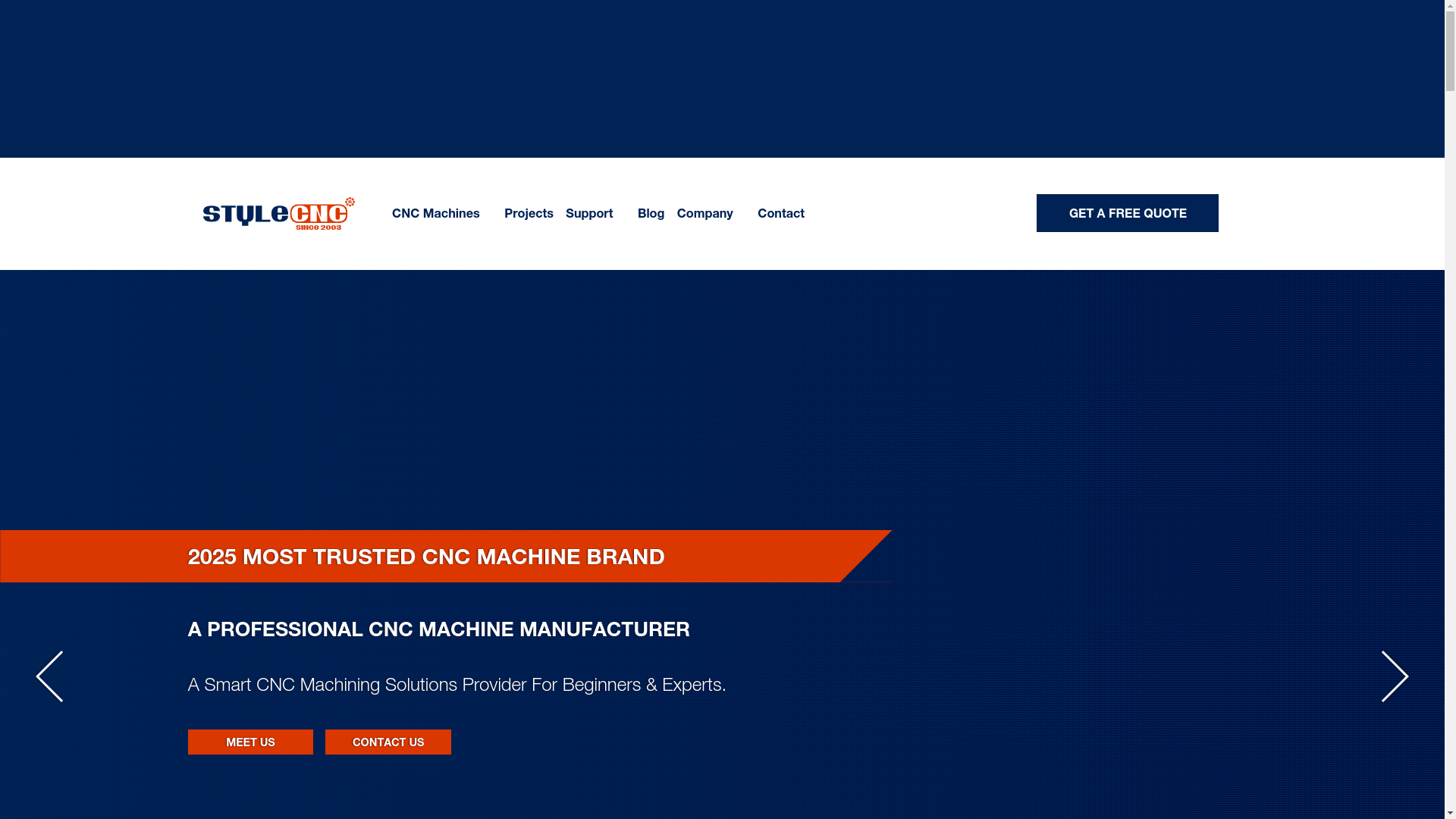 website screenshot of https://www.stylecnc.com/