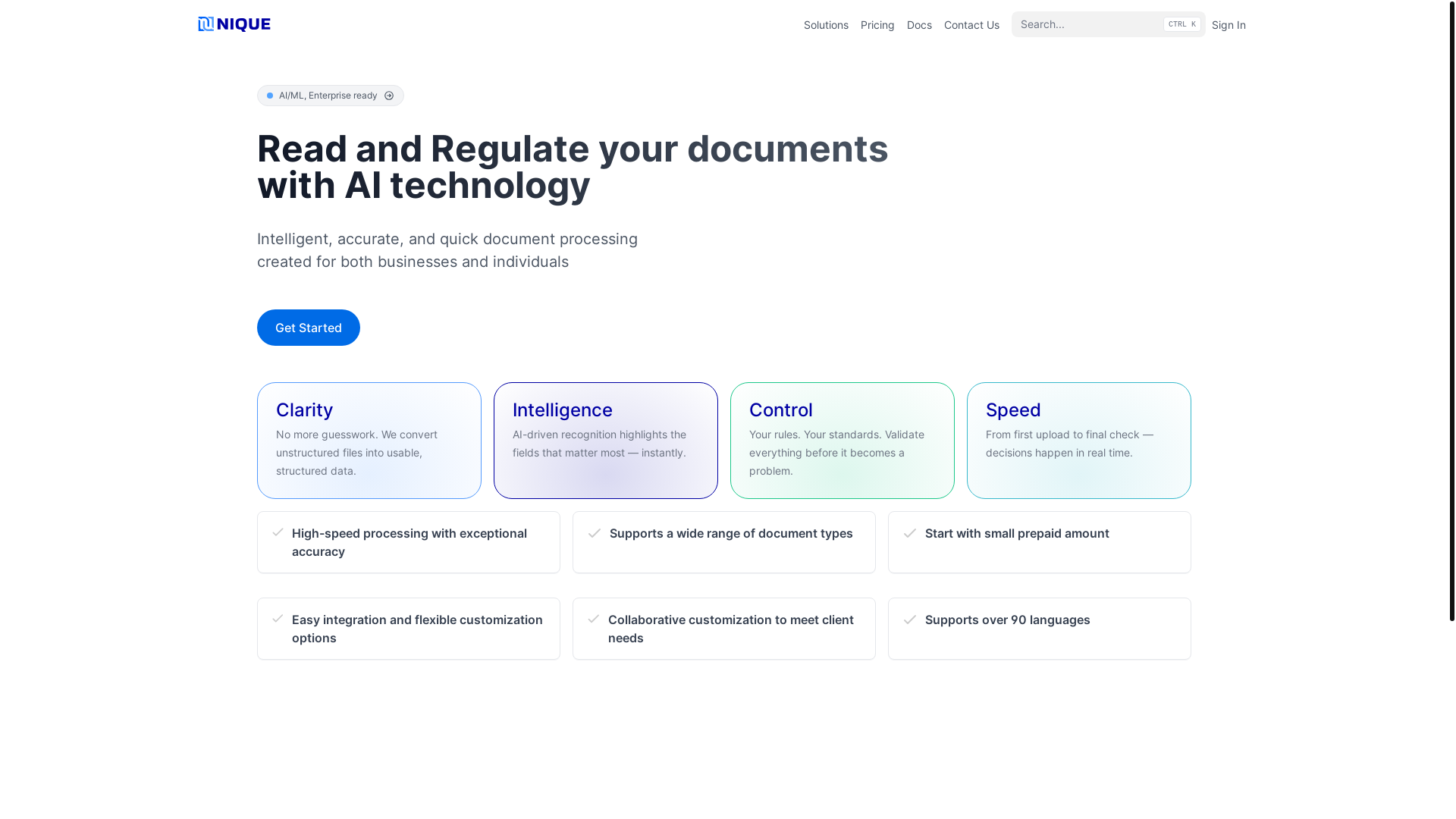 website screenshot of https://nique.io/