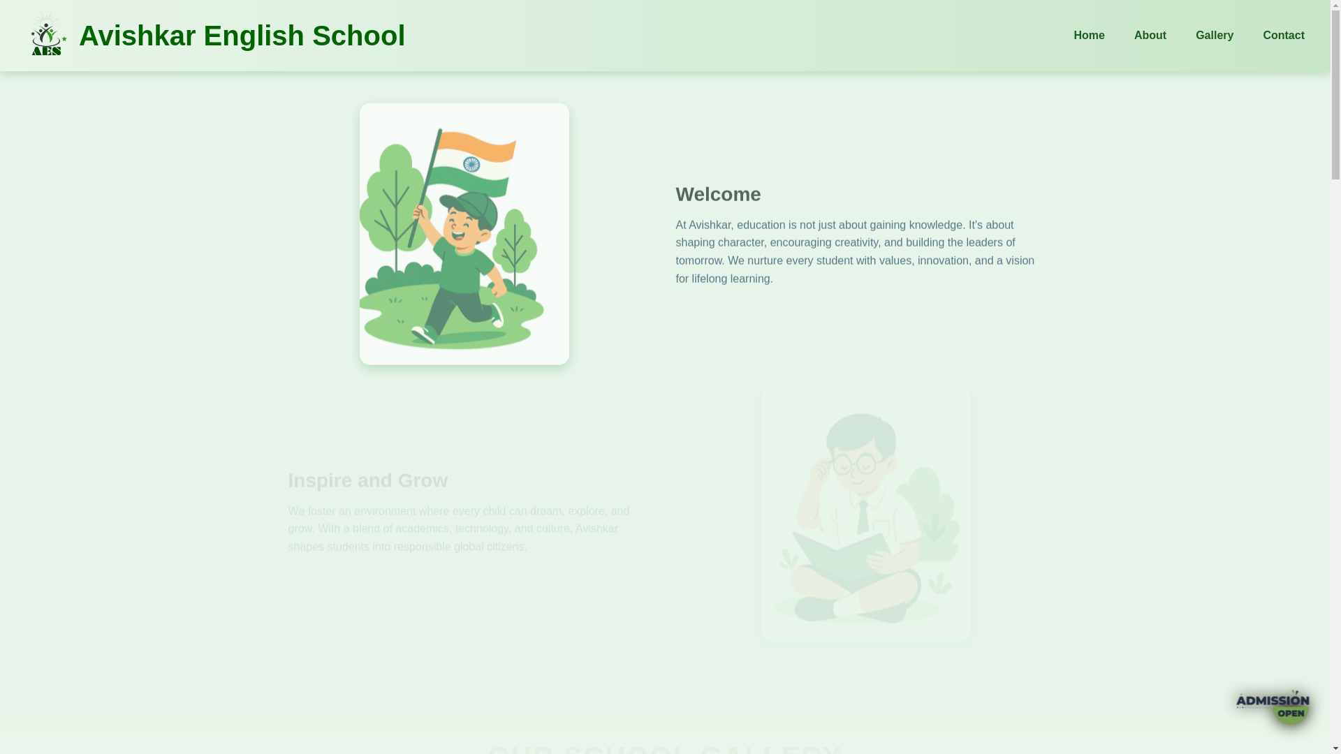 website screenshot of https://avishkarenglishschool.pages.dev/