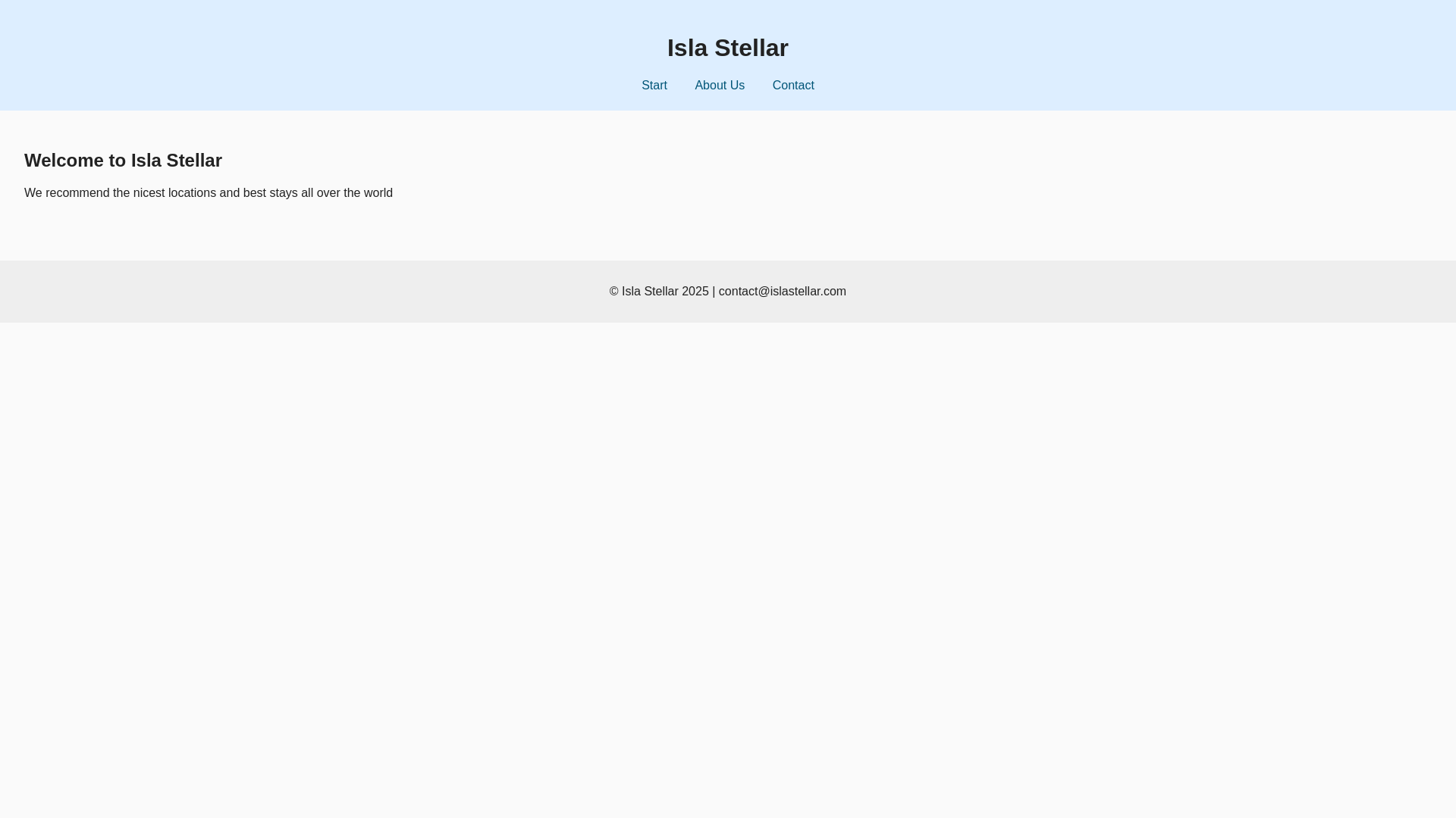 website screenshot of https://islastellar.com/